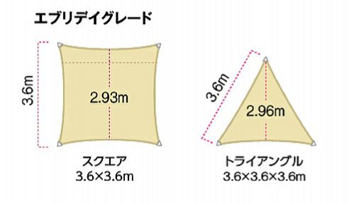 タカショー　シェードセイル エブリデイグレード　トライアングル